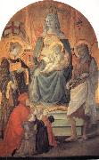 The Madonna and Child Enthroned with Stephen,St John the Baptist,Francesco di Marco Datini and Four Buonomini of the Hospital of the Ceppo of Prato